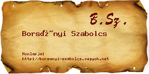 Borsányi Szabolcs névjegykártya